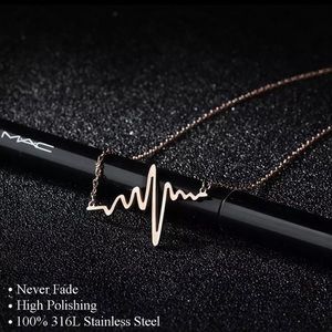 Heartbeat necklace charm pendant high quality